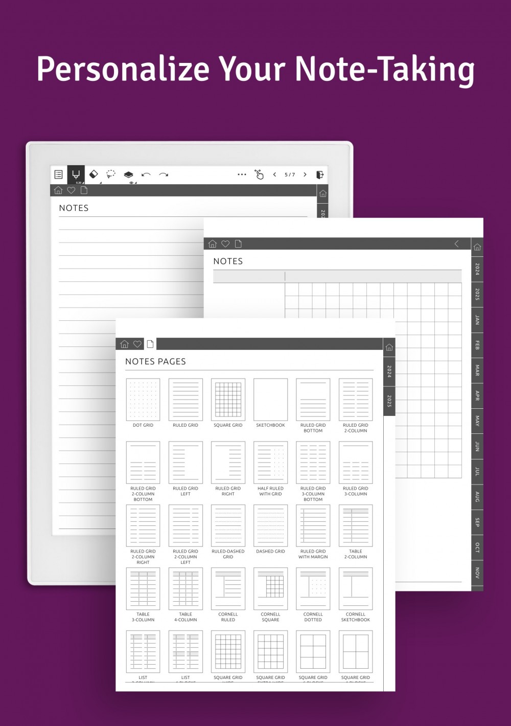 Download Diary Planner PDF for Supernote A5 X & A6 X