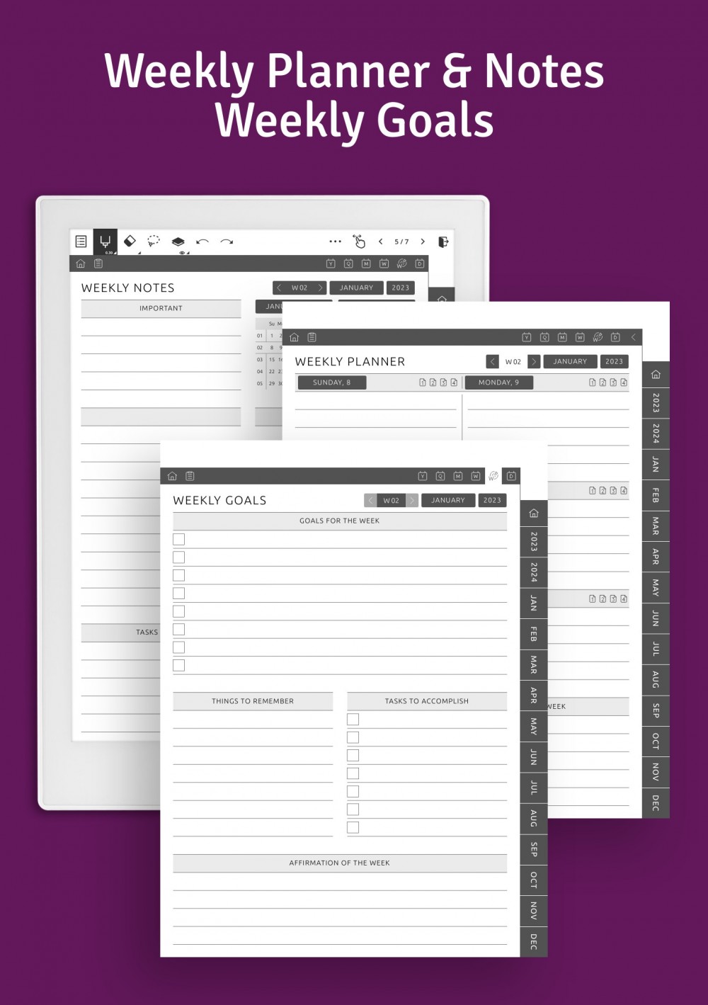 Download Gratitude Planner PDF for reMarkable