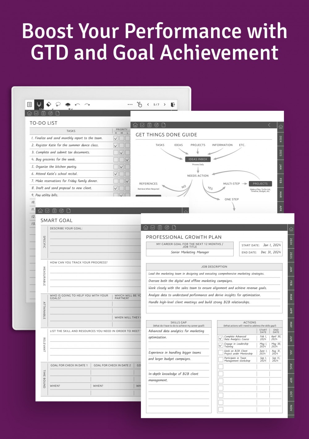 Download Supernote Weekly Schedule Planner Hyperlinked PDF