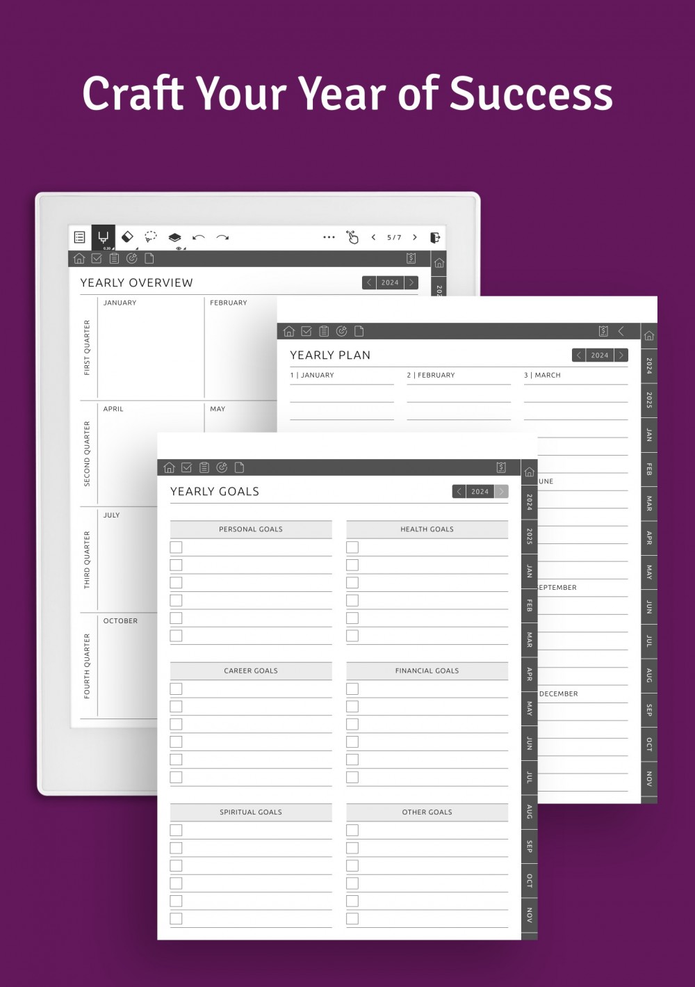 Download Supernote Weekly Schedule Planner Hyperlinked PDF
