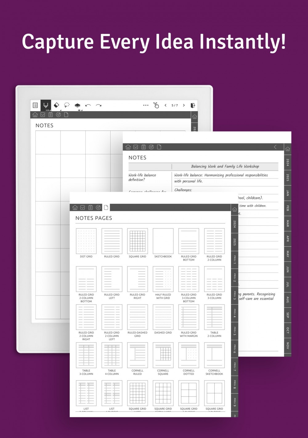Download Supernote Weekly Schedule Planner Hyperlinked PDF