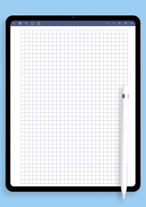 0.5 cm Grid Paper Printable Blue template for GoodNotes