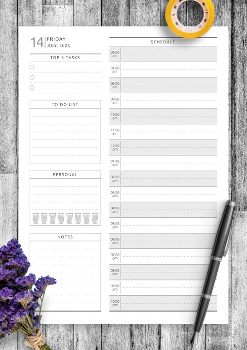 July 2023 Dated Daily Planner - Original 