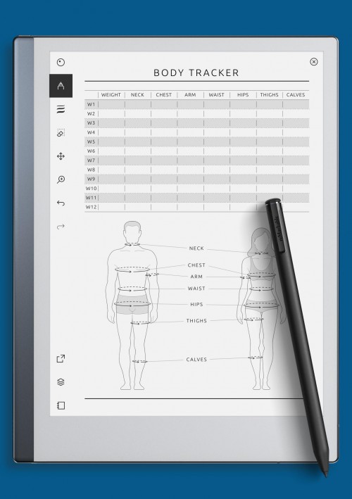 reMarkable Body Tracker Template
