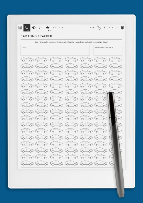 Car Fund Tracker for Supernote