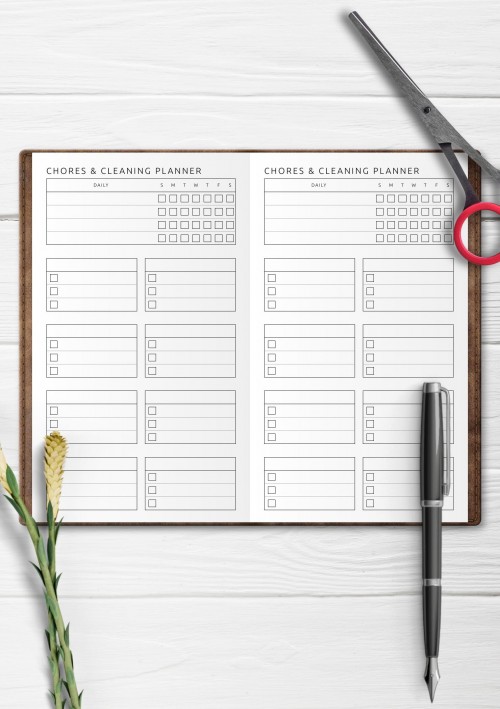 Travelers Notebook - Chores & Cleaning Template