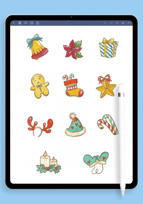 iPad Christmas Party Sticker Pack (GoodNotes / Notability / Samsung Notes)