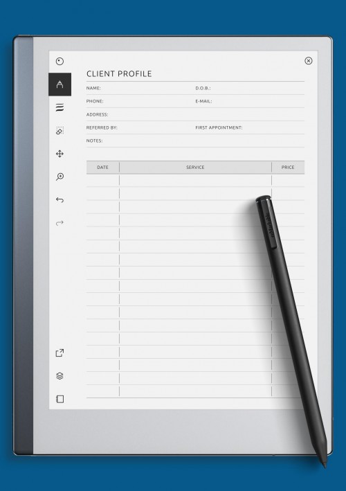 reMarkable Client Profile Template