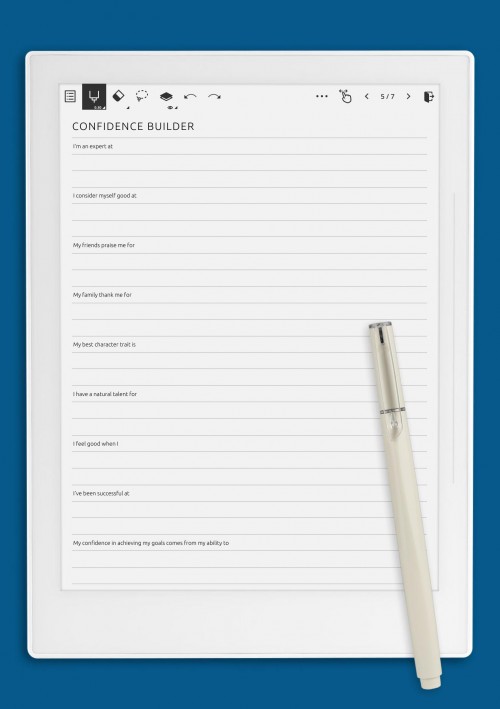 Supernote Confidence Builder Template