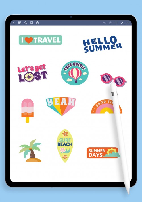 Cool Travel Stickers for iPad