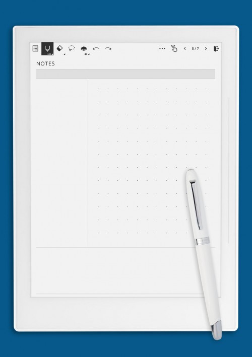 Cornell Notes Dot Grid template for Supernote