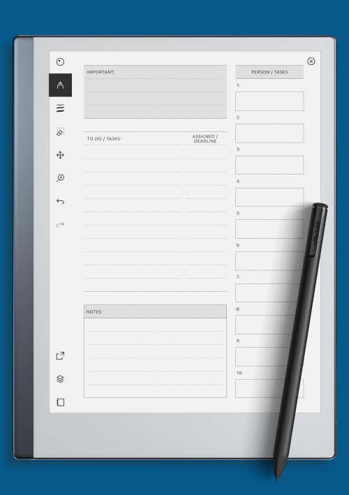 reMarkable Current Tasks Template