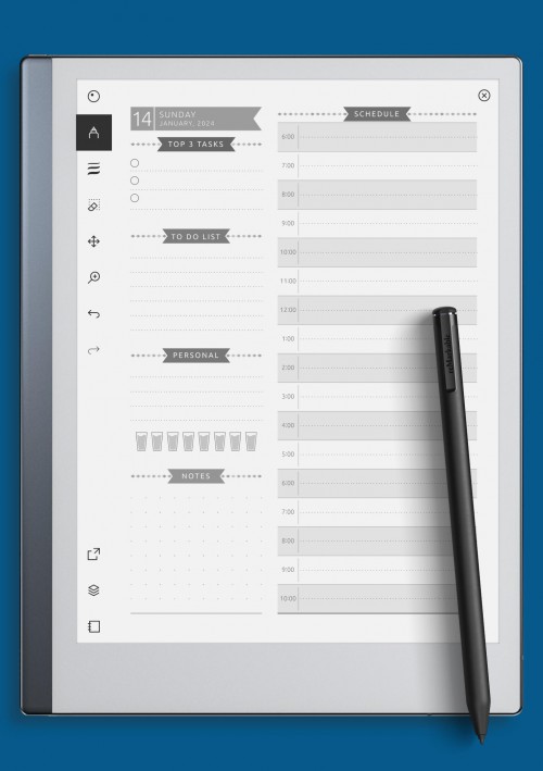 reMarkable Dated Daily Planner - Casual Style