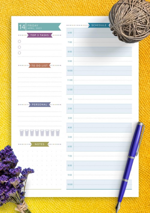 April 2023 Dated Daily Planner - Casual Style