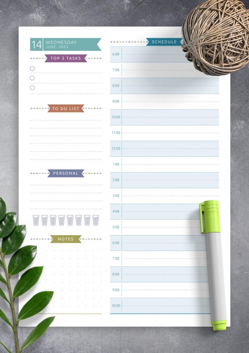 June 2023 Dated Daily Planner - Casual Style