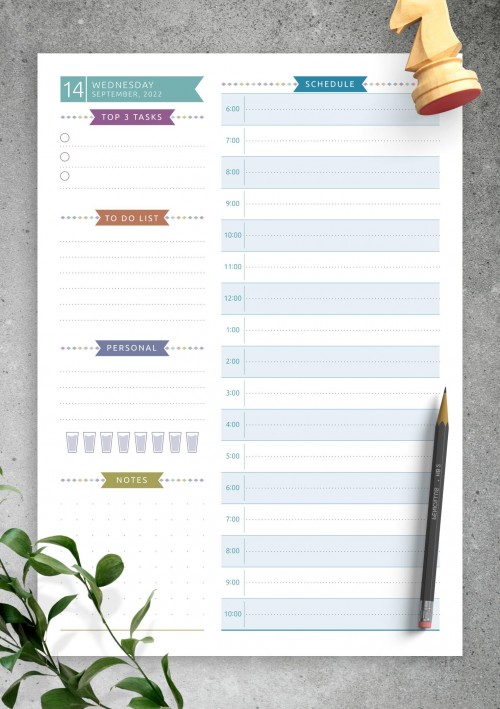 September 2022 Dated Daily Planner - Casual Style