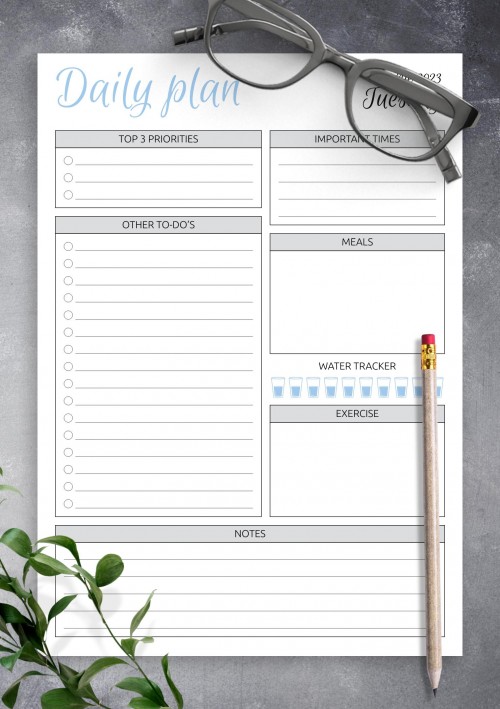 2023 Dated Daily Planner with To Do List