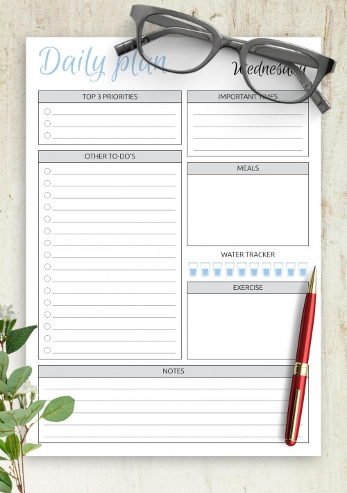 2022 Dated Daily Planner with To Do List