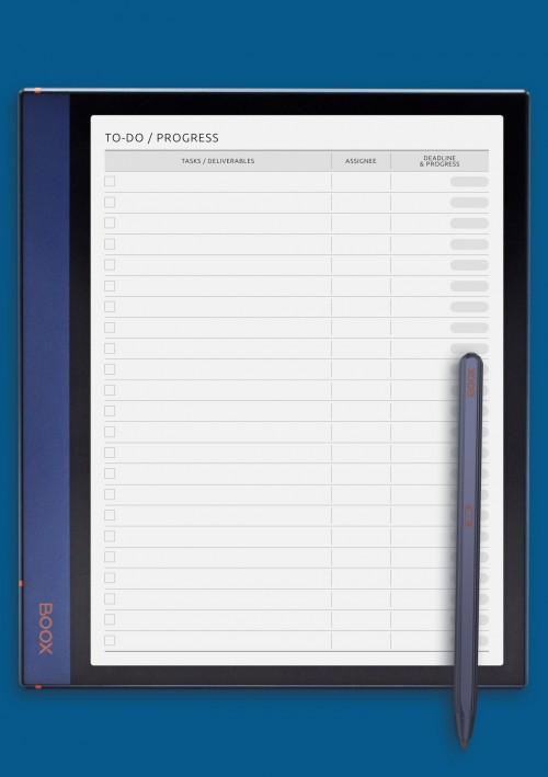 BOOX Note To-Do with Assignees Template