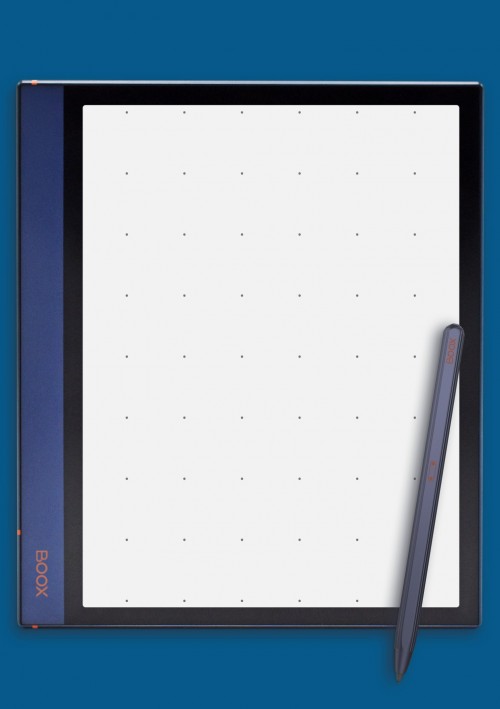 Dot Grid Paper with 1 dot per inch template for BOOX Note