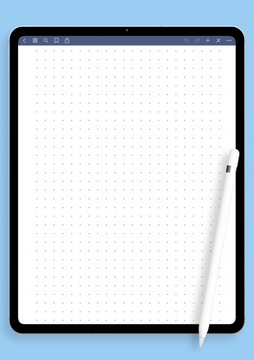 Dot Grid Paper with 4 dots per inch template for GoodNotes