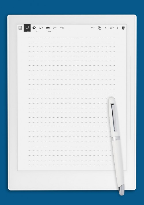 Dotted Lined Paper 7.1 mm line height template for Supernote