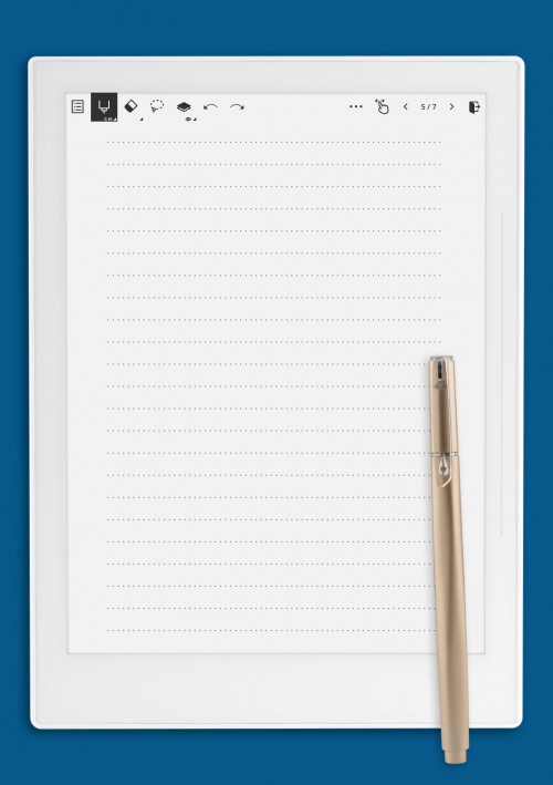 Dotted Lined Paper 8.7 mm line height template for Supernote