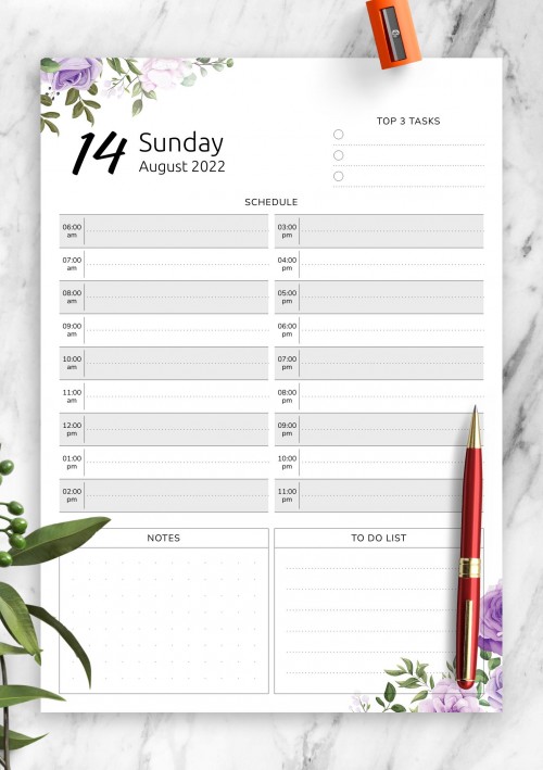 50 Hourly Daily Planner Templates Free And Premium 1268