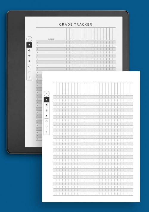 Kindle Scribe Gradebook Template - Original Style