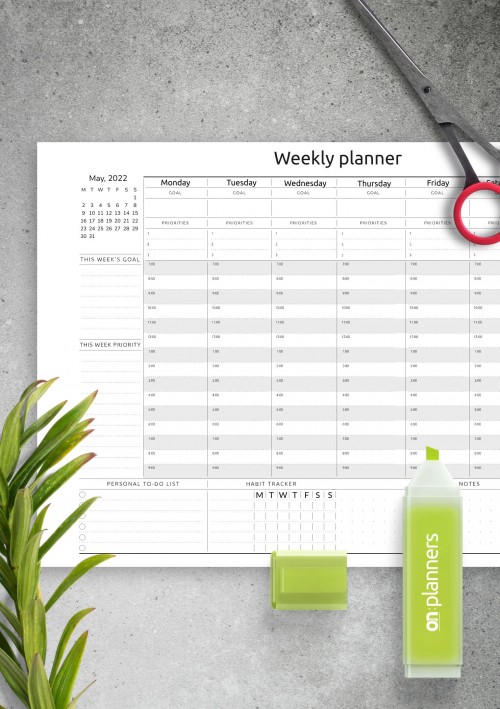 weekly-horizontal-templates-onplanners