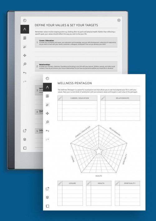 reMarkable Life Values & Targets Template