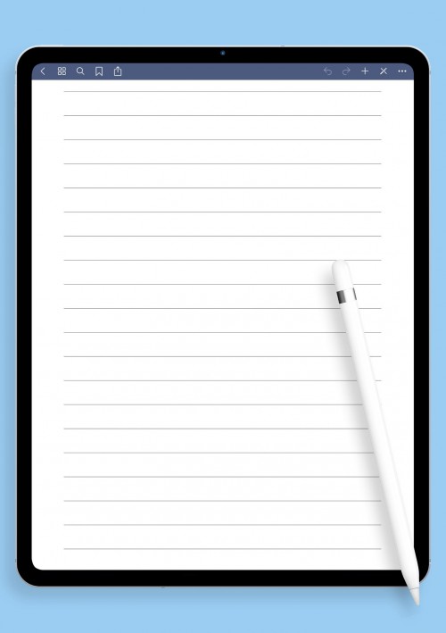 Lined Paper Template 10mm template for GoodNotes