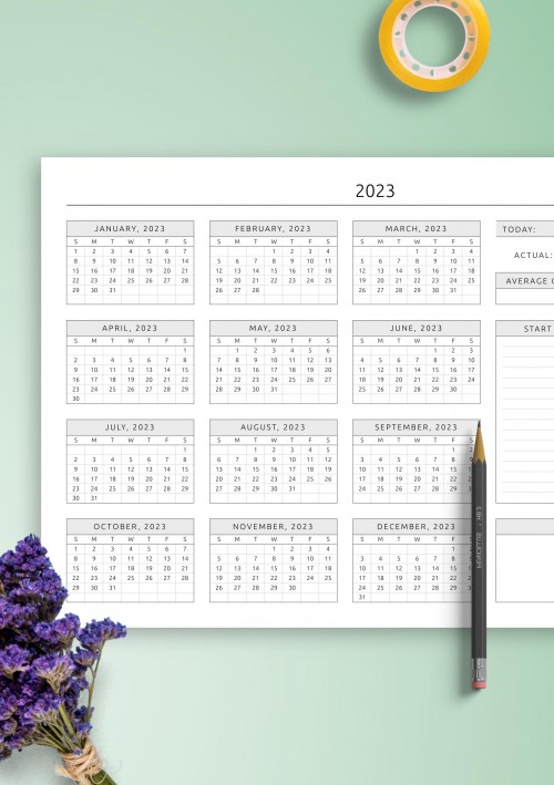 2023 Menstrual Cycle Calendar Template