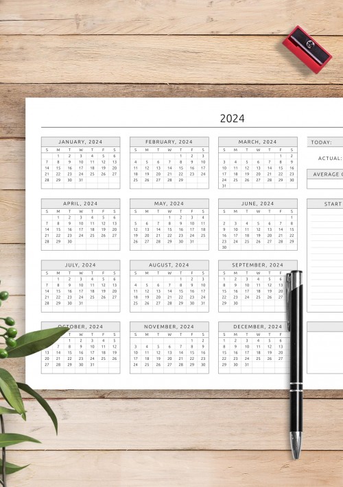 2024 Menstrual Cycle Calendar Template