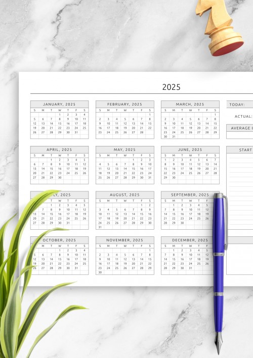 2025 Menstrual Cycle Calendar Template
