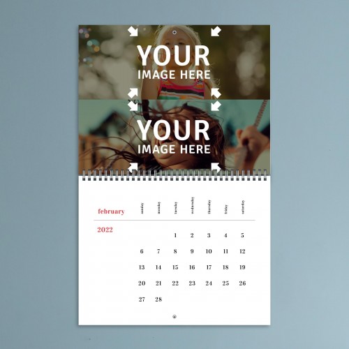 Minimalist February 2022 Photo Calendar