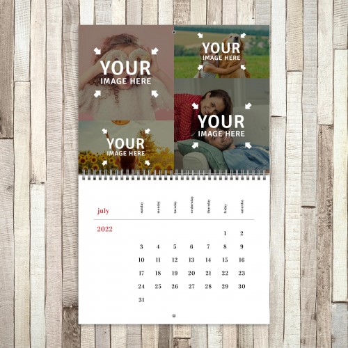 Minimalist July 2022 Photo Calendar