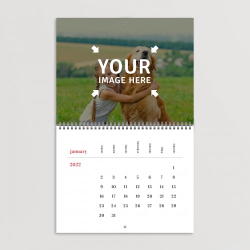 Minimalist January 2022 Photo Calendar