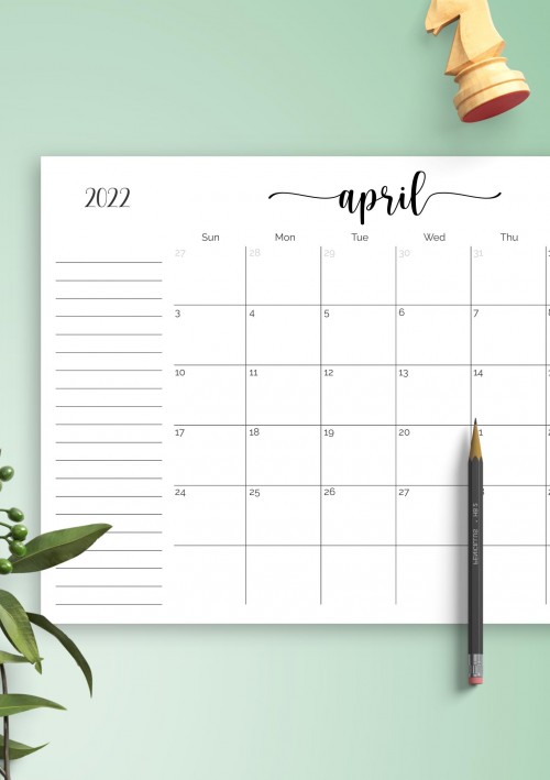 april 2022 calendar templates download pdf