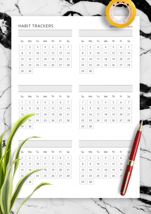 September 2024 Habit Tracker Template