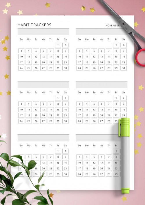 November 2024 Habit Tracker Template
