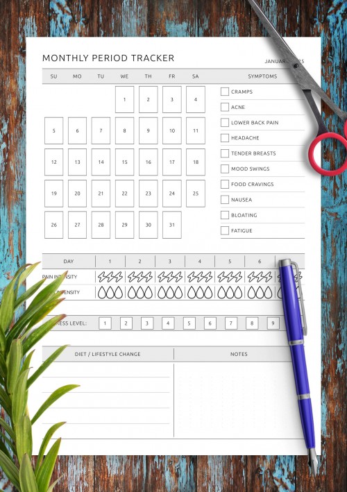 May 2025 Period Tracker Template