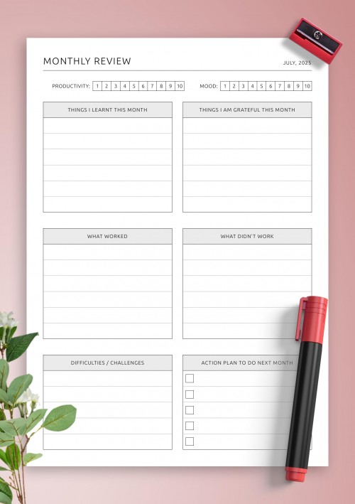 July 2025 Review Template