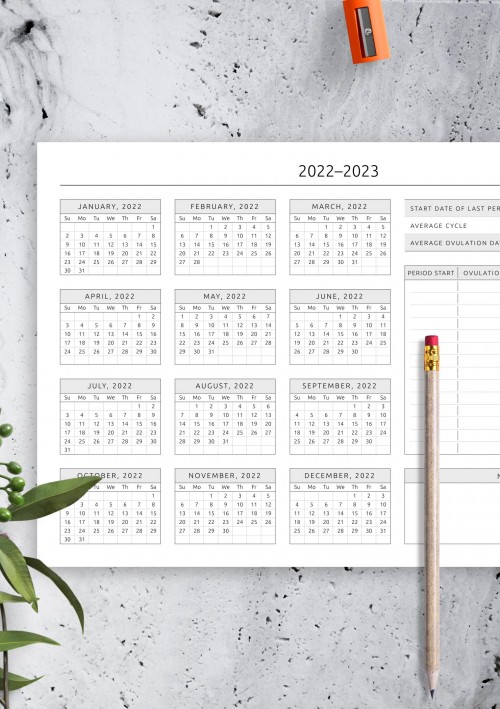 2022 Ovulation Calendar Template