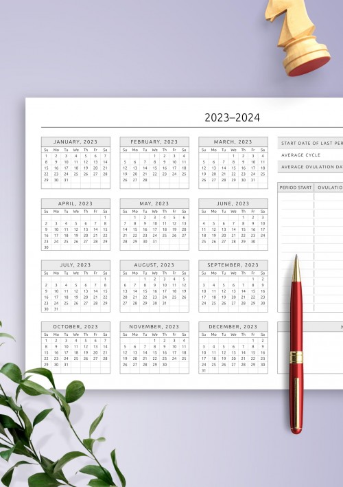 2023 Ovulation Calendar Template
