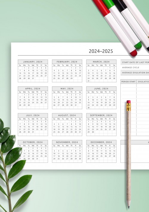 2024 Ovulation Calendar Template