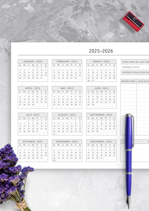 2025 Ovulation Calendar Template