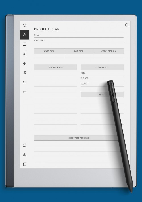 reMarkable Project Plan Template