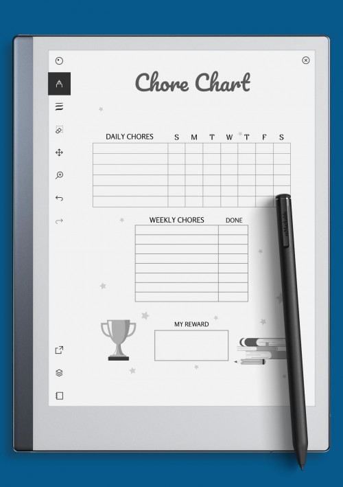 reMarkable Reward Chore Chart Template