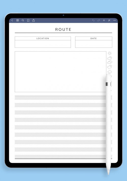 Route Planning Notability Template - Original Style 